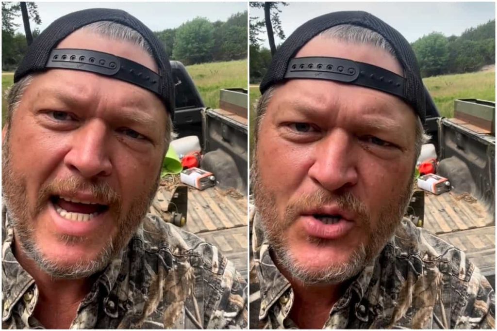Blake Shelton talking to the teens